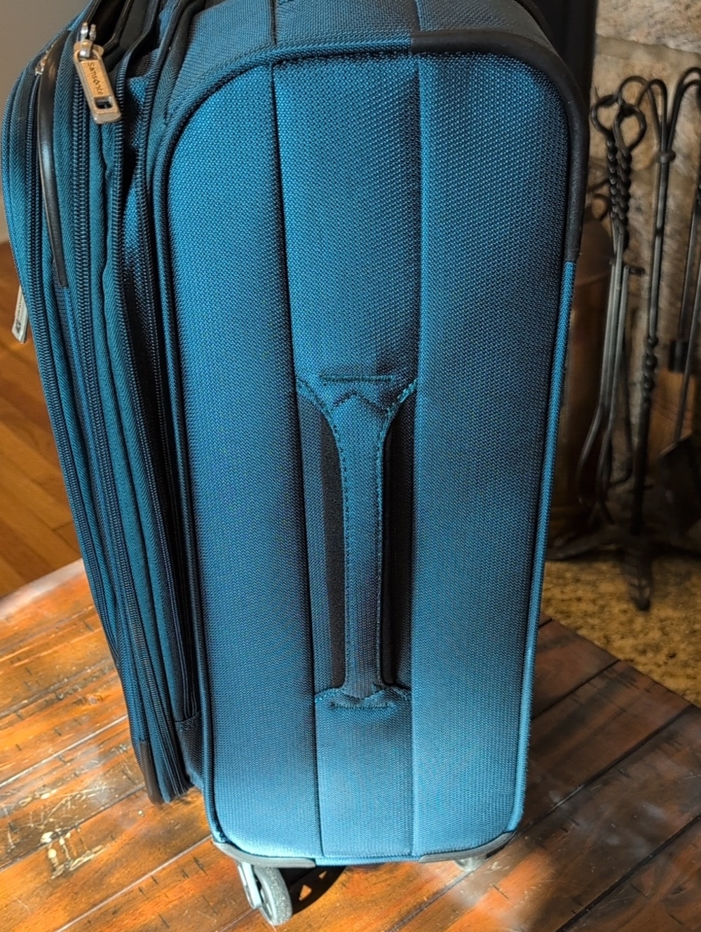 Samsonite Advena Expandable Spinner Carry On Suitcase Teal Blue - Picture 4 of 16